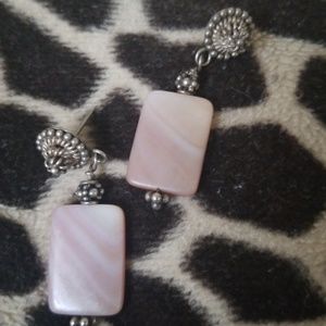 Sterling silver and stone earrings